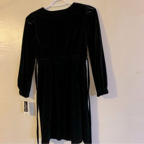INC International Concepts Black Velvet Dress Big Girl Sz L 10-12 NWT Gorgeous - Picture 8 of 9